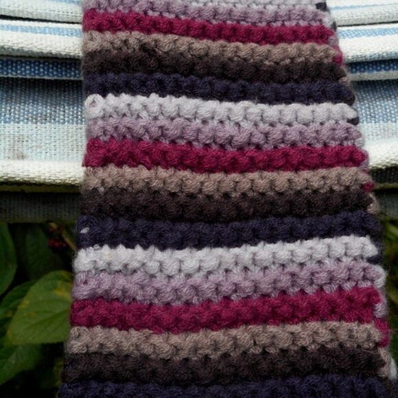 EUC SAN DIEGO HAT CO. Purple 100% Acrylic Girls Knit Scarf with Large Flower - Picture 7 of 10